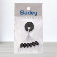 Стопор для поплавця, великий, 6шт/уп, колір чорний